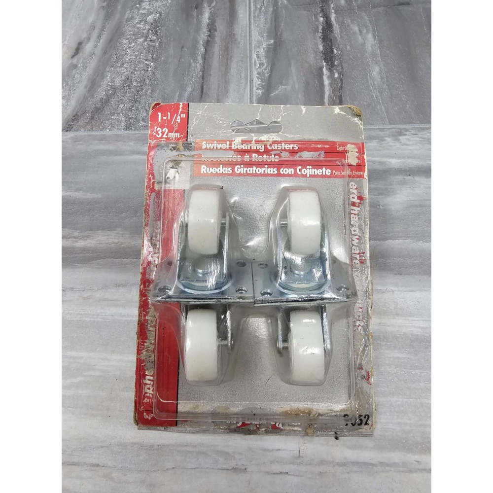 Shepard 1-1/4" Light Duty Swivel Bearing Casters-4 White 9052